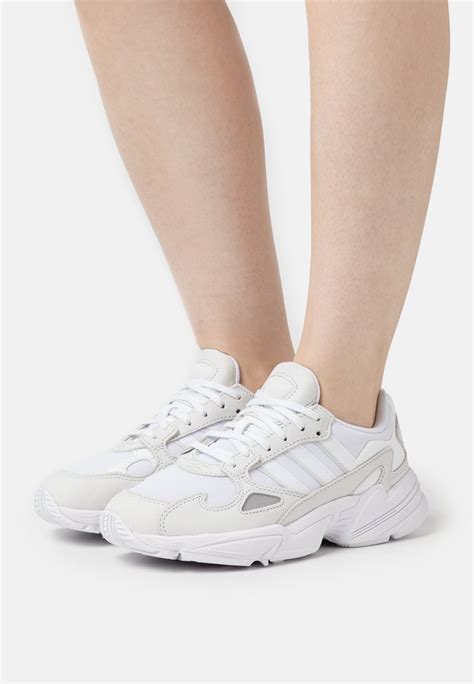 adidas falcon grau weiß|adidas Originals Falcon sneakers in white and gray .